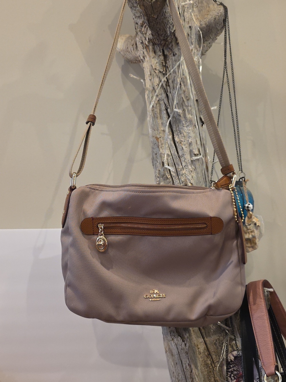 Coach Canvas & Crossgrain Shoulder/Crossbody Bag Like New